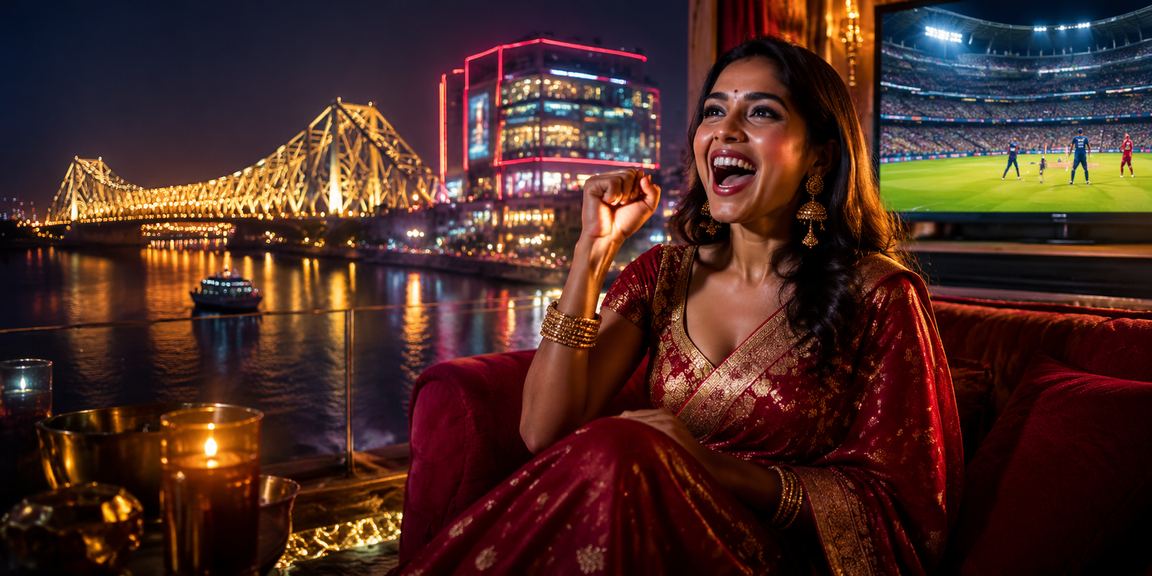 Excited players checking lottery results near Howrah Bridge, Kolkata